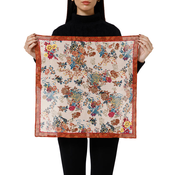 RETRO BLOOM BANDANA- CREAM