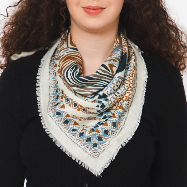Distinctive Zebra Bandana - Cream