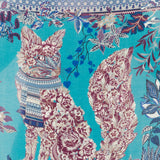 Fox Print Bandana - Tiffany Blue