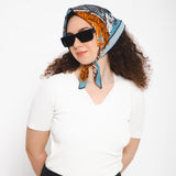 TRIBAL VIBE BANDANA - ORANGE BLUE