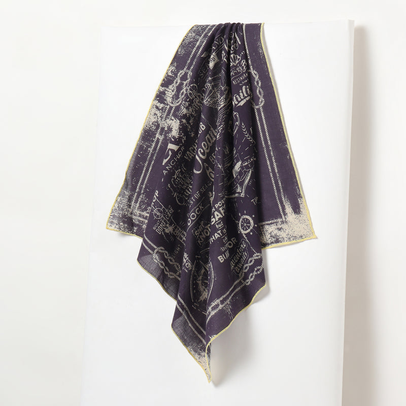 Nautical Bandana - Eggplant