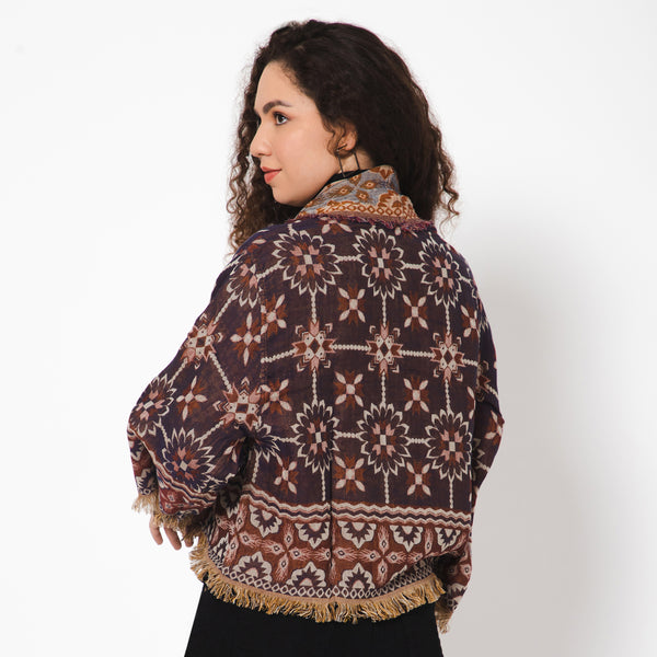 Blooming Jacquard Jacket - Mulberry