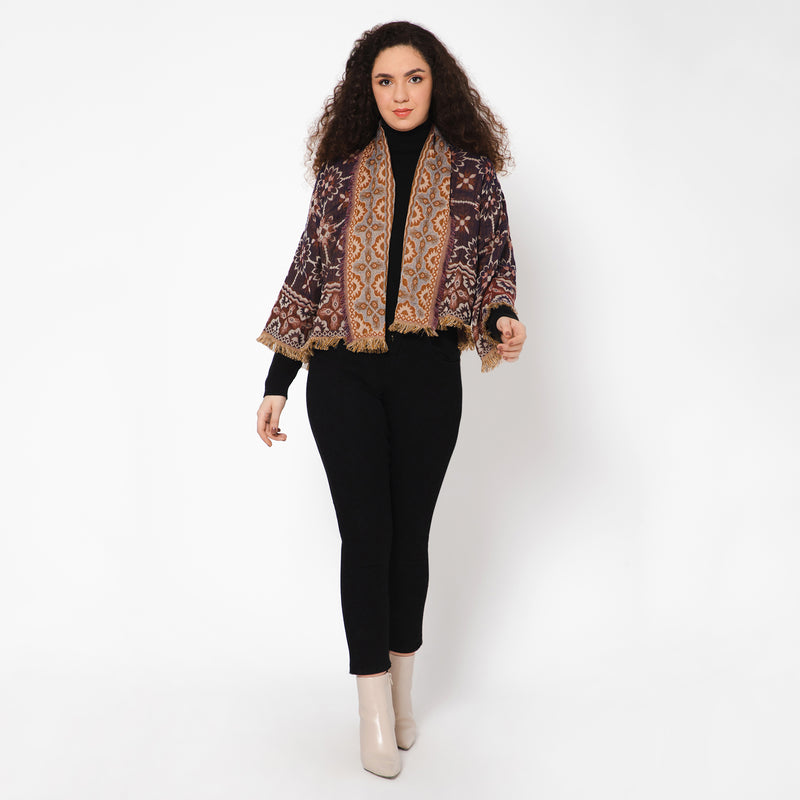 Blooming Jacquard Jacket - Mulberry