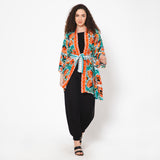 Poppy Seeds Kimono in Jade