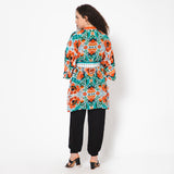 Poppy Seeds Kimono in Jade