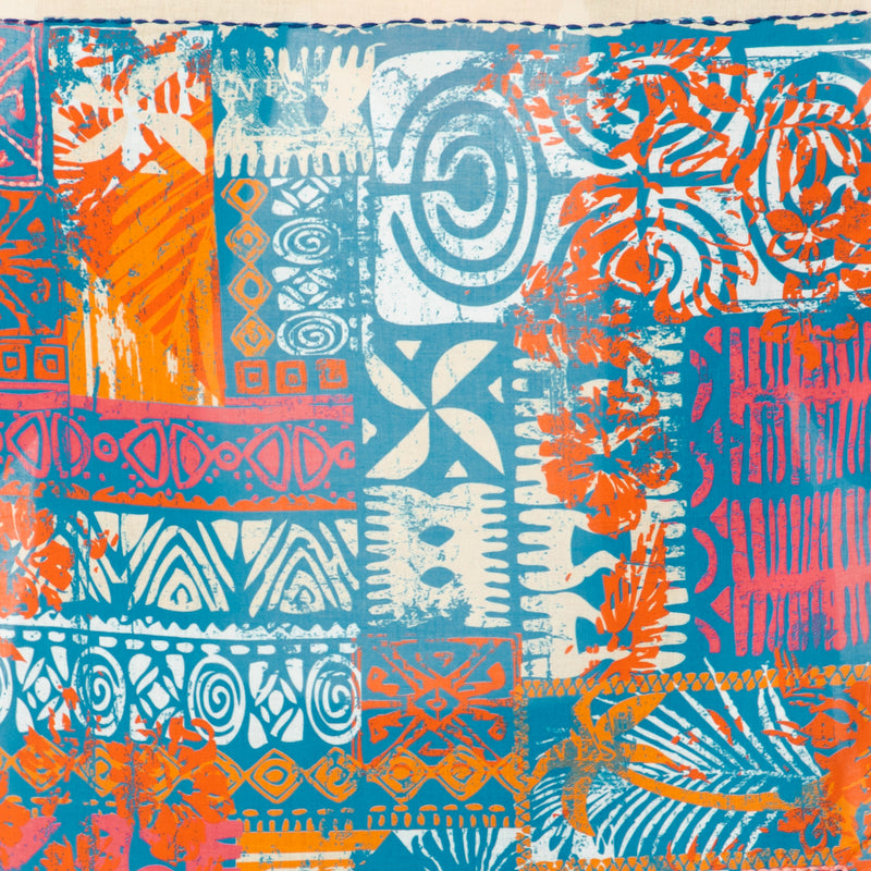 Tribal Print Bandana - Orange Blue