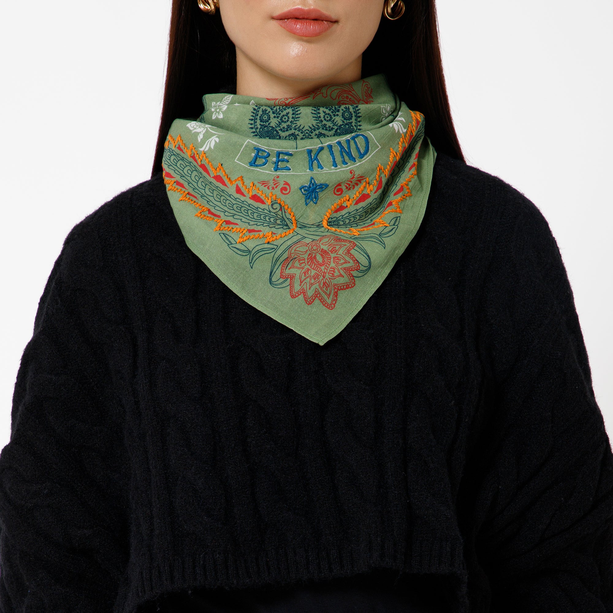 Be Kind Bandana - Apple Green