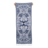 Regal Paisley Woven Scarf - Navy