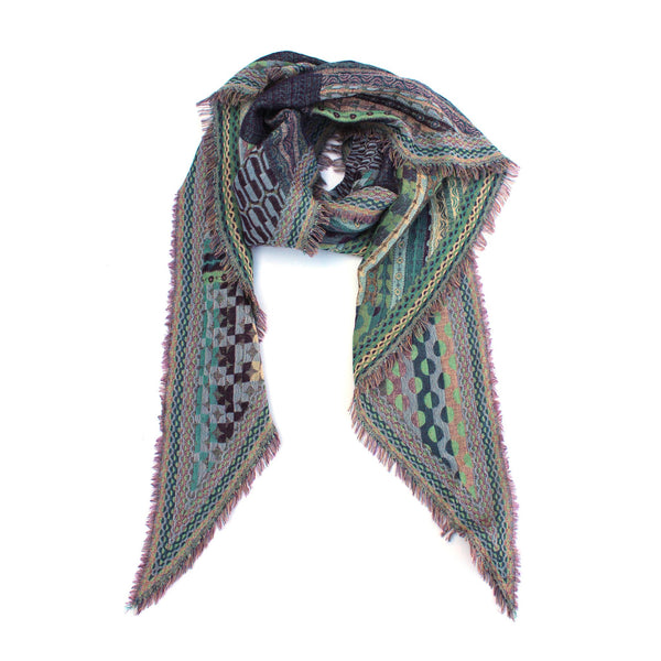 Bohemian Dreams Triangle Scarf - Blue