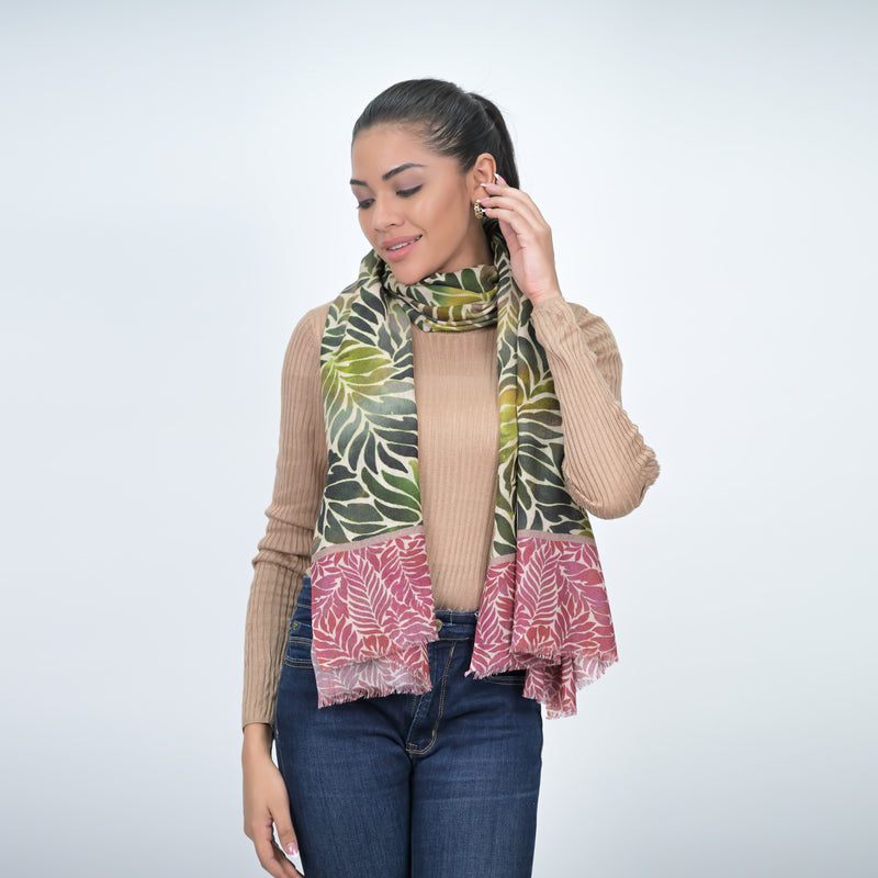 Enchanting Fern Scarf - Moss Green