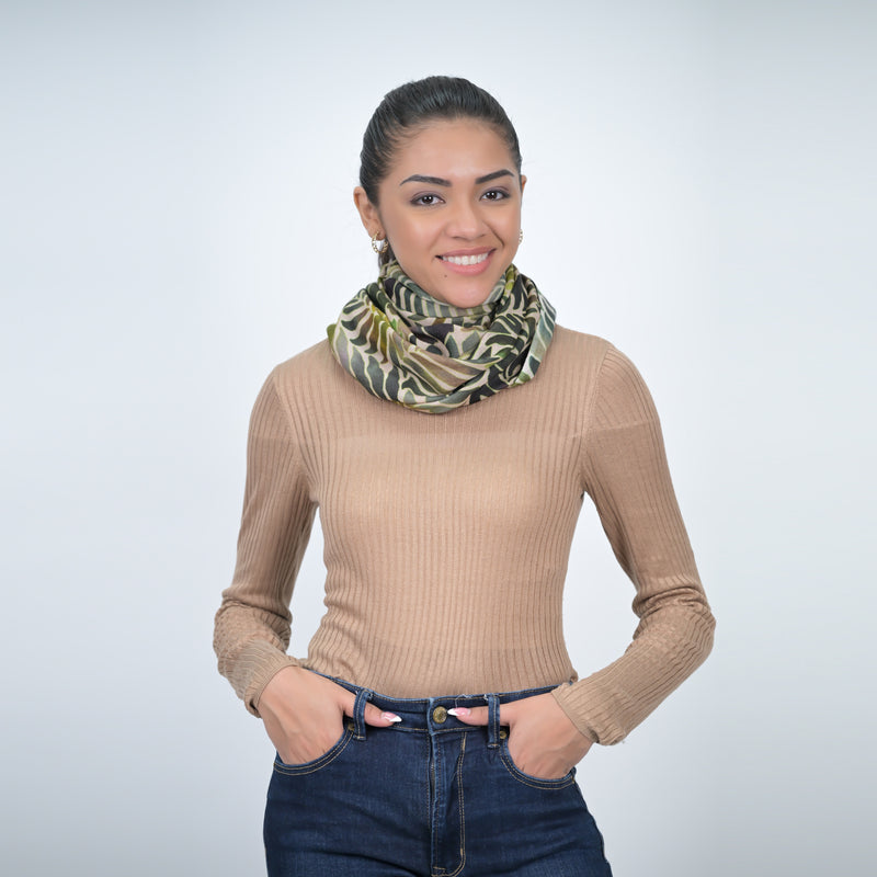 Enchanting Fern Scarf - Moss Green