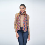 Kaleidoscope Gaze Scarf - Blue Magenta