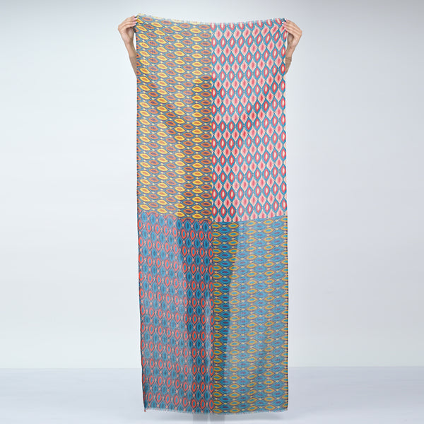 Kaleidoscope Gaze Scarf - Turquoise Orange