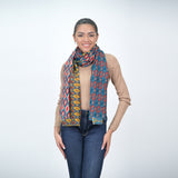 Kaleidoscope Gaze Scarf - Turquoise Orange