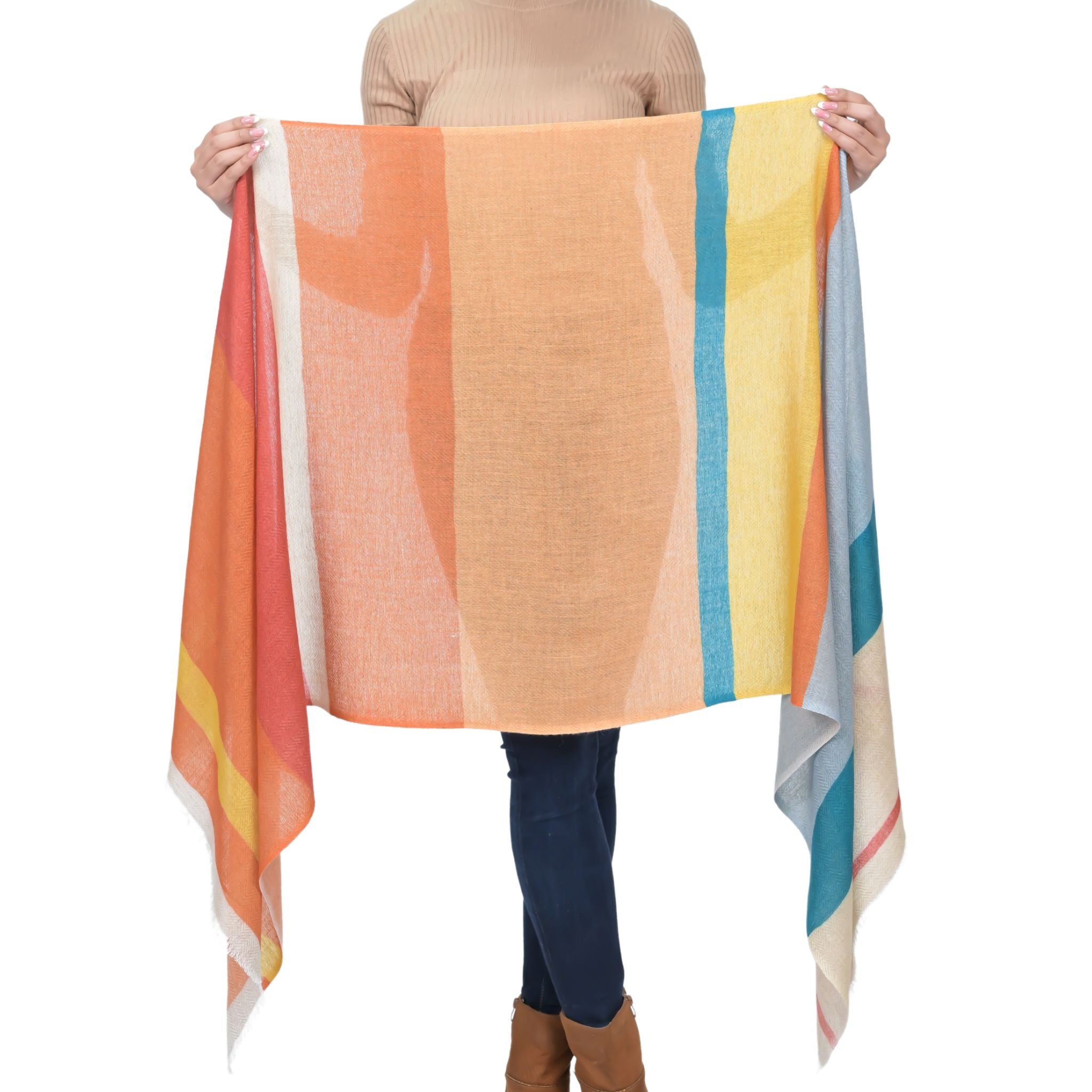 Boundless Colorblock Scarf - Orange