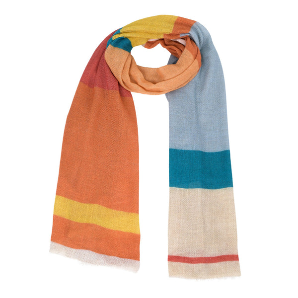 Boundless Colorblock Scarf - Orange