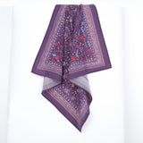 Ditsy Floral Embroidered Bandana - Plum Purple