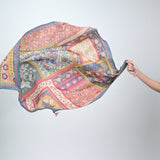 Luxe Divine Mosaic Silk Scarf - Grey