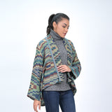 The Willow Jacquard Kimono - Green