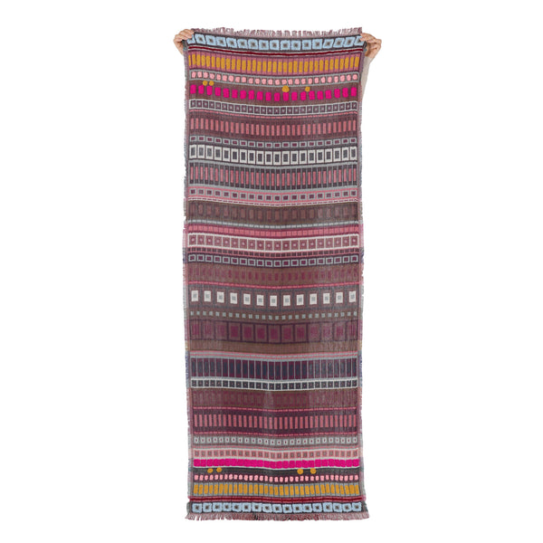 City Lines Woven Scarf - Wine – Vismaya