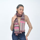 Beauty of Autumn Embroidered Scarf - Wine