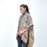 Savannah Western Embroidered Poncho - Brown Rice