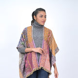 Paloma Multicolor Paisley Poncho - Gold Flake