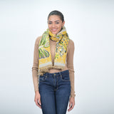 Divine Flora Woven Scarf  - Antique Moss