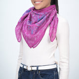 Eternal Essence Paisley Square Scarf - Raspberry