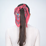 Good Karma Embroidered Bandana - Mineral Red