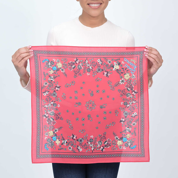 Good Karma Embroidered Bandana - Mineral Red