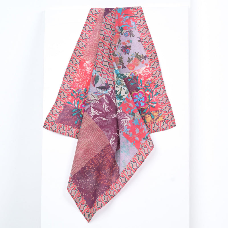 Wallpaper Patchwork Embroidered Bandana - Red
