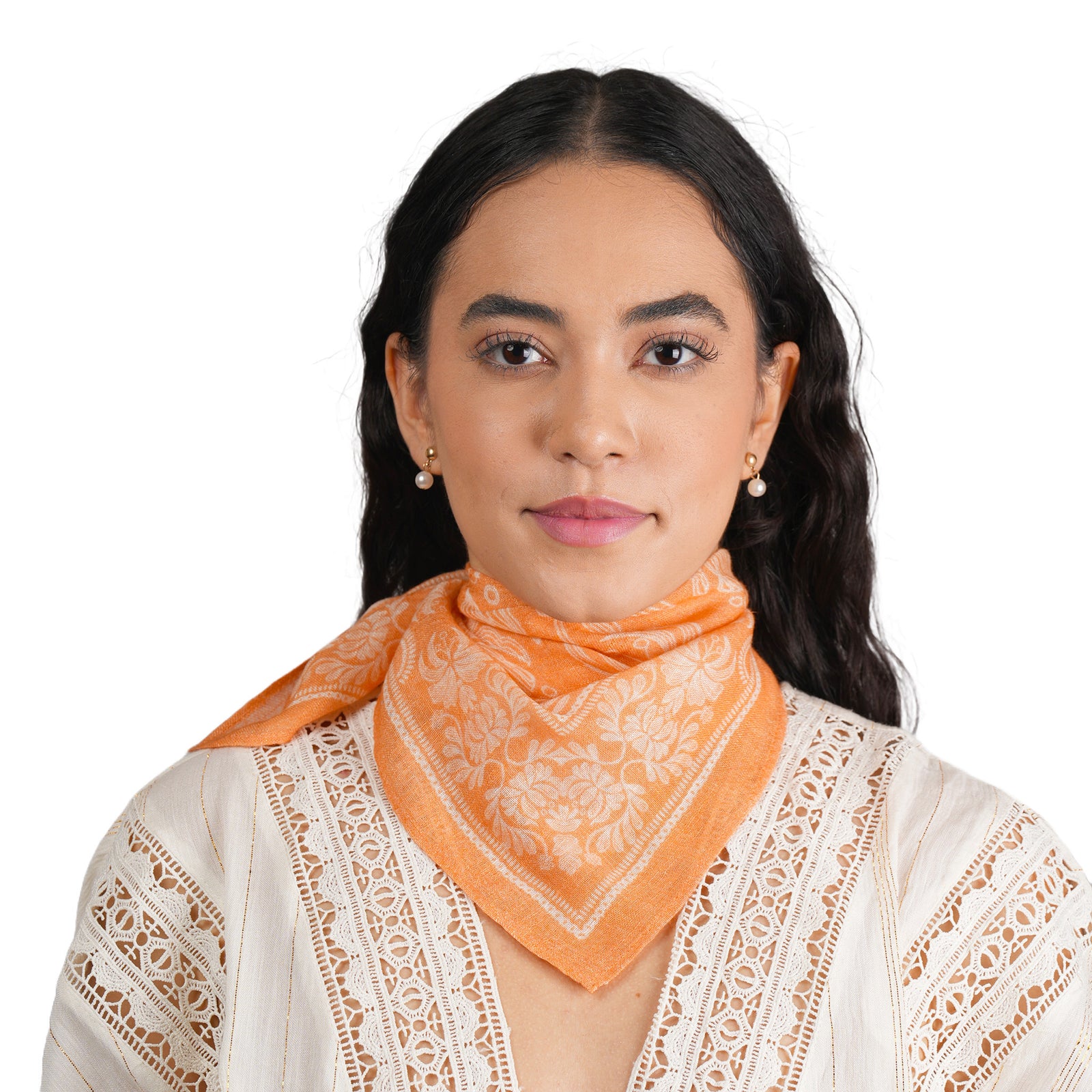 Botanical Blossom Bandana - Orange – Vismaya