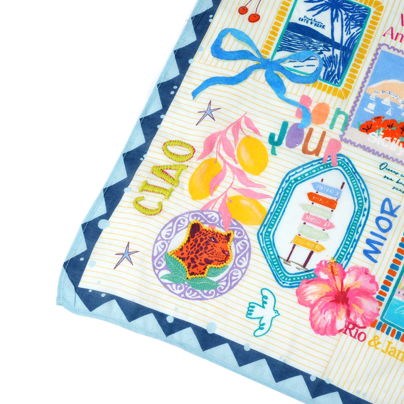 Make Memories Stamp Bandana - Vanilla