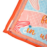 Like a Fish in Water Cotton Bandana - Red