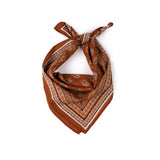 Floral Collage Cotton Bandana – Moss Brown