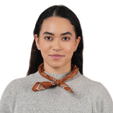 Floral Collage Cotton Bandana – Moss Brown