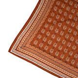 Floral Collage Cotton Bandana – Moss Brown