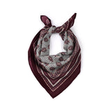 Floral Collage Cotton Bandana – Wine