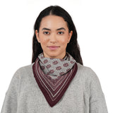 Floral Collage Cotton Bandana – Wine