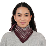 Floral Collage Cotton Bandana – Wine
