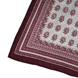 Floral Collage Cotton Bandana – Wine