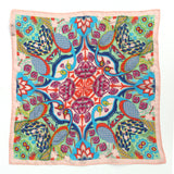 Peacock Geometric Cotton Bandana - Blush