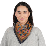Heritage Bloom Embroidered Bandana - Mustard Yellow