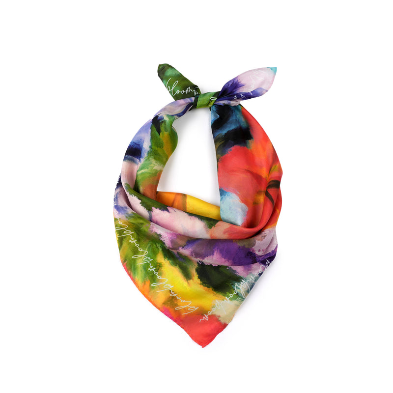 Bloom Silk Bandana - Blooming Violet