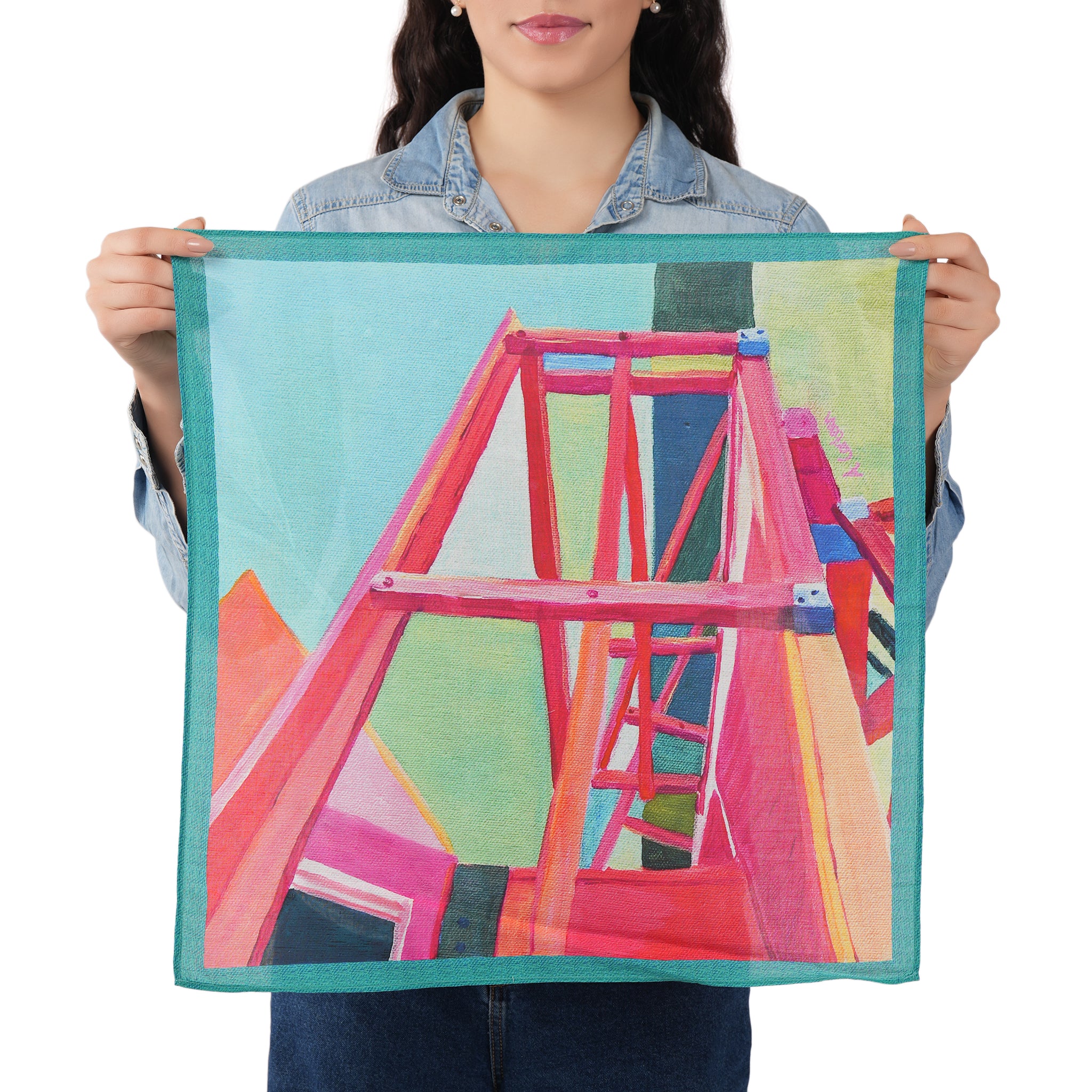 Summer Day Cotton Bandana - Vermillion