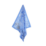 Azure Bloom & Wing Scarf - Navy Blue