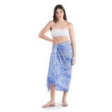 Azure Bloom & Wing Scarf - Navy Blue