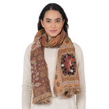 Juniper Patchwork Scarf - Brown Rust