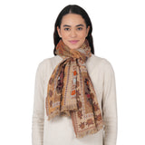 Juniper Patchwork Scarf - Brown Rust